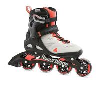 Rollerblade MACROBLADE 80W Chaussures en Ligne Freestyle et Urbain pour Femme avec Fermeture à Boucle, Gris/Corail