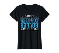 Rollercoaster Dessous de Verre Ride This is My Best Roller T-Shirt Graphique avec Valeur, Femme, Noir, L