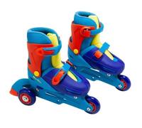 Rollers À Roues Alignées Pour Enfants - Molto - 3 In Line Skates - Bleu - Taille Réglable 31-34 - Roues En Pvc Multicolore