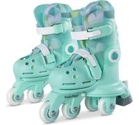 Rollers d'apprentissage evolutifs twista skates pointure 24-30 vert TU