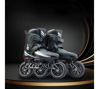 Rollers De Course En Ligne, Patins à Roulettes 3 Roues De 110 Mm, Chaussures De Patinage Professionnelles Haute Performance, Pour Hommes Femmes Adultes Adolescents Et Enfants(Size:46,Color:Black)