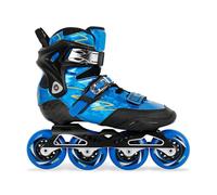 Rollers De Course Réglables for Garçons Et Filles, Professionnels en Fibre De Carbone for Adultes avec Roulements ABEC-9 De Haute Précision, Rollers De Course Haute Performance(Bleu,33-35)