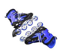 Rollers en Ligne pour Enfant, avec Roues Lumineuses, Taille Réglable de 31 à 38, pour Fille Garçon Adolescent Débutant, Nombreuses Couleurs Inline-Skates (Bleu, M)
