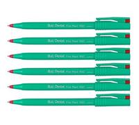 Rollers Encre - PENTEL - R50 Recycology - Couleur Rouge - Pointe Moyenne - Lot de 6