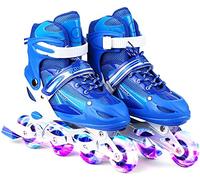Rollers pour Enfants/Adolescents, à Taille réglable - roulis Avant Luminous - Bleu L (38-41)
