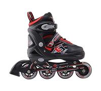 Rollers Professionneles pour Enfants/Adolescents/Adultes - à Taille réglable, roulis Avant Luminous - Noir/Rouge S (27-32)
