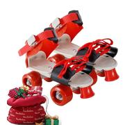 Rollers Quad Réglables pour - Tailles 28-36, Design 4 Roues Double Rangée avec Réglage Facile De La Longueur, PVC + PP Confortable pour Débutants Garçons Et Filles, 9x17,5x20 Cm par Paire