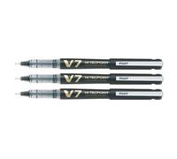 Rollers Rechargeable PILOT Hi-TechPoint V7 Begreen - Pointe Moyenne - Encre liquide Noir