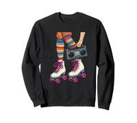 Rollers rétro Boombox années 80 90 Fun Girl Vibe Throwback Sweatshirt