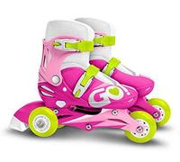 Stamp Patins en ligne 2-en-1 trois-roues GIRL SKIDS CONTROL Taille 27-30 Rose G