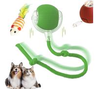 Rollie Pet Smart Chase Ball, RolliePet Smart Chase Pet Toy, Active Rolling Ball with Tail for Dogs, Interactive Toys for Indoor Cats, Rechargeable & Long-Lasting (Green)