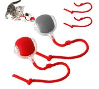 Rollie Pet Toy, Interactive Cat Toy Ball, Upgrade 360 Automatic Rotating Roller Ball for Indoor Cats, Smart Pet Toy Rechargeable, Active Rolling Ball With String for Cats and Dog (2PCS-C,Wake)