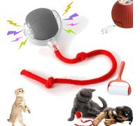 Rollie Pet Toy, Rollie Pet Cat Toy, Interactive Cat Toy for Indoor Cats, Smart Interactive Pet Toy Ball, USB Rechargeable Automatic Rolling Pet Ball for Dogs and Cats (Red-Grey, with Wake)