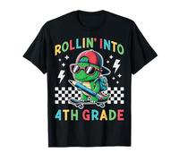 Rollin Into 4th Grade Dinosaur Kid Im Ready for Quatrième année T-Shirt