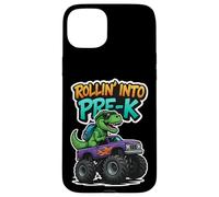 Rollin' Into Pre-K T-Rex Monster Truck New School Boys Coque pour iPhone 15 Plus