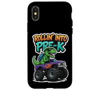 Rollin' Into Pre-K T-Rex Monster Truck New School Boys Coque pour iPhone X/XS