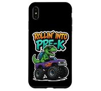 Rollin' Into Pre-K T-Rex Monster Truck New School Boys Coque pour iPhone XS Max