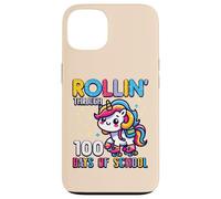 Rollin Through 100 Days of School Unicorn 100th Day Girls Coque pour iPhone 13