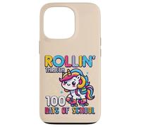 Rollin Through 100 Days of School Unicorn 100th Day Girls Coque pour iPhone 13 Pro