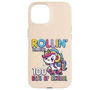 Rollin Through 100 Days of School Unicorn 100th Day Girls Coque pour iPhone 15