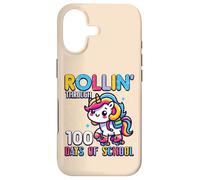 Rollin Through 100 Days of School Unicorn 100th Day Girls Coque pour iPhone 17