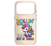Rollin Through 100 Days of School Unicorn 100th Day Girls Coque pour iPhone 17 Pro