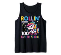 Rollin Through 100 Days of School Unicorn 100th Day Girls Débardeur