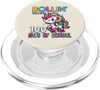 Rollin Through 100 Days of School Unicorn 100th Day Girls PopSockets PopGrip pour MagSafe