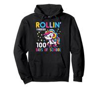 Rollin Through 100 Days of School Unicorn 100th Day Girls Sweat à Capuche
