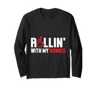 Rollin' with My Homies Funny Wheelchair Handicap Manche Longue