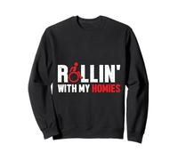 Rollin' with My Homies Funny Wheelchair Handicap Sweatshirt