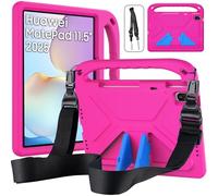 RollinCase Coque Enfant pour Huawei MatePad 11.5 2025/ MatePad 11.5 S 2024, Léger Anti-dérapants Housse avec Poignée et avec bandoulière, Magenta