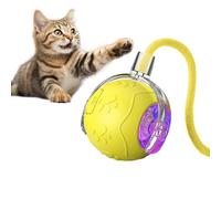 Rolling Ball Cat Toy | Puzzle Cat Toys With Intelligent Sensing | Rechargeable Automatic Rolling Ball With Rope | Interactive Pet Toy For Indoor Cats And Small Dogs.