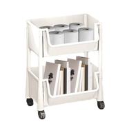 Rolling Cart Organizer, Multi Tier Book Cart with Wheels, Narrow Storage | Space-saving Rolling Cart For Books, Toys, Stationery, Snacks, Classrooms, Study Rooms, And Narrow Areas At Home Or School.