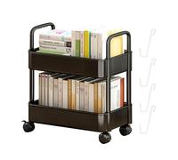 Rolling Cart - Stockage Trolley on Wheels | Movable Bookshelf | Organisateur de rangement pour Bookshelf Multi Purpose Rolling Cart for Home School Snack and Toy Storages with Wheels Movable