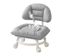 Rolling Chair with Backrest and Casters , Padded Ergonomic Low Chair