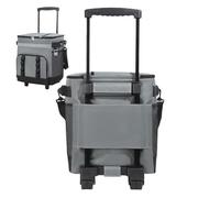 Rolling Cooler Bag - Portable Insulated Tote with Wheels | Large Leakproof Ice Chest | 35L Waterproof Liner Rolling Cooler for Outdoor Beach Travel Picnic Fishing Tailgating Road Trip Party Pools