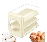 Rolling Egg Dispenser - Clear Sloped Track Design Organizer Rack