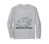 Rolling Fatties British Shorthair Amoureux et Mignon Amoureux des Chats Manche Longue