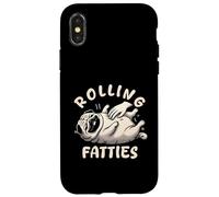Rolling Fatties Dog Funny Pug Meme for Women Men Pun Blague Coque pour iPhone X/XS