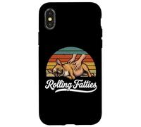 Rolling Fatties French Bulldog Coque pour iPhone X/XS