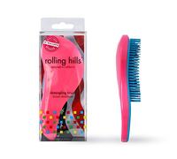 Rolling Hills - Brosse Démêlante - Ne Casse pas les Cheveux et Réduit les fourches - Démêler sans Douleur - Cheveux Secs ou Mouillés - Pour tous Types de Cheveux - Couleur Rose