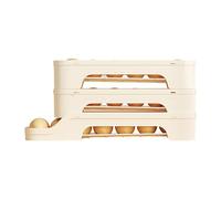Rolling Ice Penser Rolling Egospenser pour le réfrigérateur, réfrigérateur Eggack Auto Rolling | Easy Access, organisateurs de maison et stockage non glissants, cuisson ventilée pour porte de