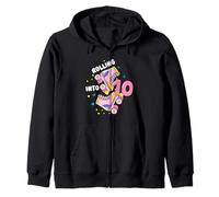 Rolling Into 10 Birthday Roller Skater Boys Girls Kids Bday Sweat à Capuche