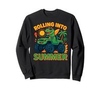 Rolling Into Summer Dinosaure Monster Truck Beach Kids 2025 Sweatshirt