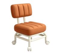 Rolling Low Stool - Thicken Pad Bench with Backrest Short Stool With Wheels