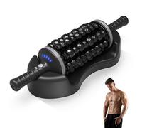 Rolling Percussive Massager Pro, soulagement de l'ensemble du corps à 72 points, réglable à 5 vitesses, base mains libres, rechargeable pour la récupération du dos/des pieds/musculaire, modes avant et