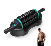 Rolling Percussive Massager Pro, soulagement du corps entier à 72 points, 5 vitesses réglables, base mains libres, rechargeable pour la récupération du dos/des pieds/musculaire, modes avant et arrière