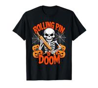 Rolling Pin of Doom Funny Baking Skeletons Halloween T-Shirt
