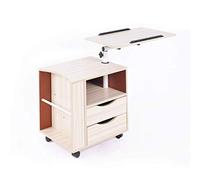 Rolling Sofa Side Snack Table Portable Laptop Computer Desk Stand with Wheels Height Adjustable Mobile TV Breakfast Tray Bedside